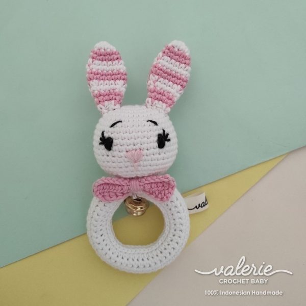 Rattle Rajut - Bunny lucu - Valerie Crochet