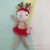 Boneka Rajut Deer Ballerina in Red - Valerie Crochet