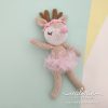 Boneka Rajut Deer Ballerina in Pink