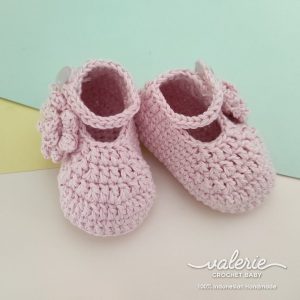 Sepatu Rajut Casual Pink - Valerie Crochet