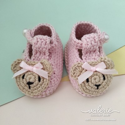 Sepatu Rajut Girlie Bear - Valerie Crochet